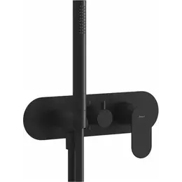 Смеситель для душа Ravak 3 потребителя Eleganta EL 068.20BLM.O3+S X070296, чёрный матовый - фото 