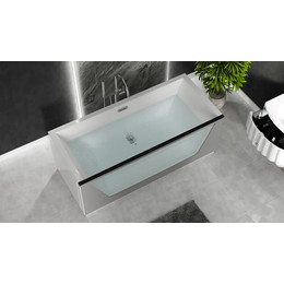 Ванна отдельностоящая Aima Neo 170x75 см (стекло серое матовое) - фото 