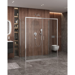 Душевое ограждение Cezares 180x90 см MOLVENO-AH-2/2-180/90-C-Cr-IV, хром/прозрачное - фото 