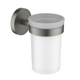 Стакан для зубных щеток Aquatek Европа AQ4104BGM, цвет оружейная сталь - фото 