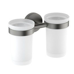 Стакан двойной для зубных щеток Aquatek Европа AQ4117BGM, цвет оружейная сталь - фото 