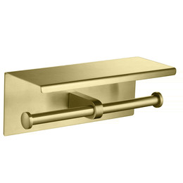 Держатель для туалетной бумаги Aquatek Оберон AQ4909BG, цвет золото шлифованное - фото 