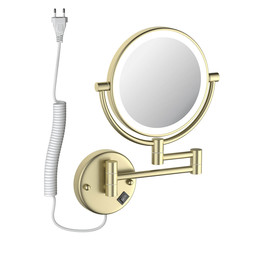 Зеркало косметическое настенное Aquatek AQ4915BG, цвет золото шлифованное - фото 