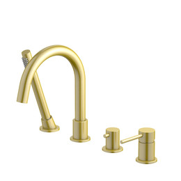 Смеситель для ванны Aquatek Европа AQ1348BG, золото шлифованное, Цвет производителя: золото шлифованное - фото 