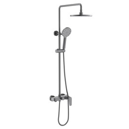 Душевая стойка Aquatek Бетта AQ2140BGM, оружейная сталь, Цвет производителя: оружейная сталь - фото 