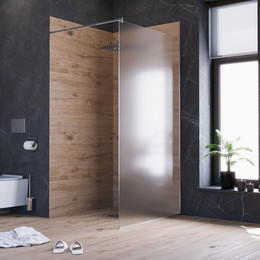 Душевая перегородка Mirsant Walk in 110 см с аксессуарами (стекло 8 мм) хром/матовое - фото 