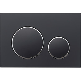Кнопка смыва Veconi Flush FLV10-BC, чёрный матовый/хром - фото 