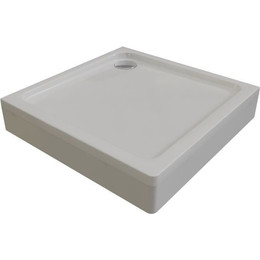Поддон акриловый Радомир Берген SQ 90х90 см (сифон хром) - фото 