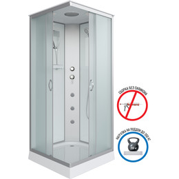 Гидробокс Niagara 90x90 см 11011423G, серебро/матовое - фото 