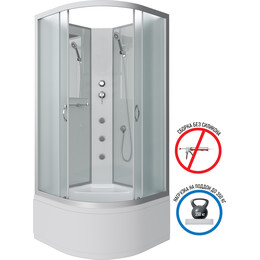 Гидробокс Niagara 80x80 см 23071424BKG, серебро/матовое - фото 