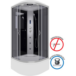 Гидробокс Niagara 80x80 см 25071434F, серебро/тонированное - фото 