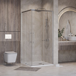 Душевое ограждение Niagara Nova 90x90 см NG-6629-34, хром/прозрачное - фото 