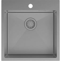 Кухонная мойка Iddis Haze HAZ49GMi77, графит матовый - фото 