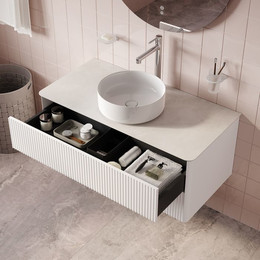 Тумба подвесная со столешницей Iddis Aiger 100 см AIG10W0i95K, белый - фото 