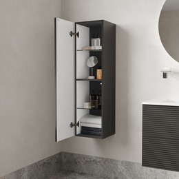 Пенал подвесной Iddis Bild 30 см BIL30G0i97, тёмно-серый - фото 