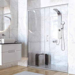 Душевая дверь Taliente 140 см TA-140-1CP, хром/прозрачное - фото 