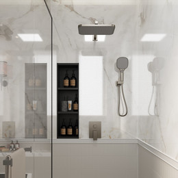 Душевая система для душа Veconi AV-410-GR-C4, графит, Цвет производителя: графит - фото 