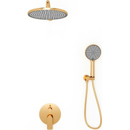 Душевая система для душа Veconi LI-400-G-C4, брашированное золото, Цвет производителя: брашированное золото - фото 