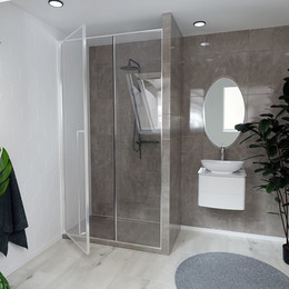 Душевая дверь Радомир Daria BO 100 см L (стекло 8 мм) хром/прозрачное - фото 