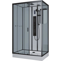 Гидробокс Niagara 120x80 см NG-6912-01GQL BLACK, чёрный/тонированное - фото 