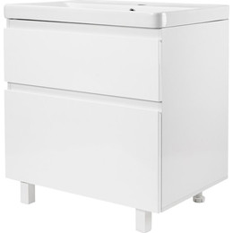 Тумба напольная с раковиной AN Сандра 70 см, белый - фото 