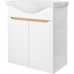 Тумба напольная с раковиной AN Келли 55 см, белый - фото 