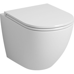 Унитаз подвесной безободковый Grossman GR-4455S с крышкой микролифт, белый глянцевый - фото 