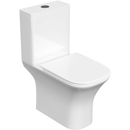 Унитаз-компакт безободковый Aquatek Optima Square AQ4411-00 с тонкой крышкой микролифт - фото 