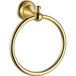 Кольцо для полотенец Azario Elvia AZ-91111G, цвет золото - фото 