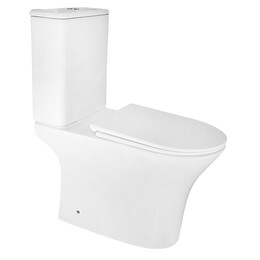 Унитаз-компакт безободковый Azario Fretta Round AZ-7121A с тонкой крышкой микролифт - фото 