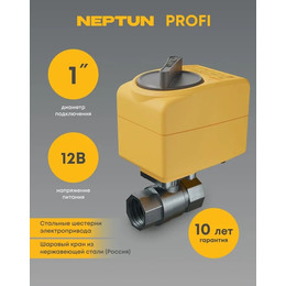 Кран шаровый с электроприводом Neptun PROFI 12В 1 Нептун 100035656700 - фото 