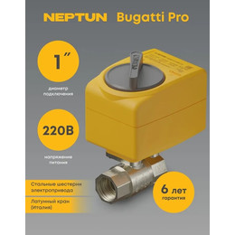 Кран шаровой с электроприводом Neptun Bugatti Pro 220В 1 Нептун Бугатти 100035616600 - фото 