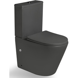 Унитаз-компакт безободковый SantiLine SL-5014MG с тонкой крышкой микролифт - фото 