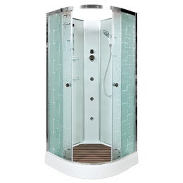 Гидробокс Avacan 80x80 см EM1580NGM, хром/узор (безсиликоновая сборка) - фото 