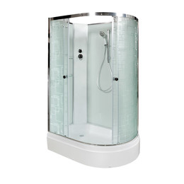 Душевая кабина Avacan 120x80 см EM2712LN, хром/узор (безсиликоновая сборка) - фото 