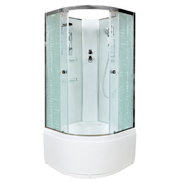 Душевая кабина Avacan 80x80 см EM4580N, белый/узор (безсиликоновая сборка) - фото 