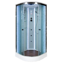 Гидробокс Avacan 100x100 см EM1510LED+GM, хром/узор (безсиликоновая сборка) - фото 