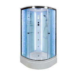 Гидробокс Avacan 100x100 см EM2710LED+GM, хром/узор (безсиликоновая сборка) - фото 