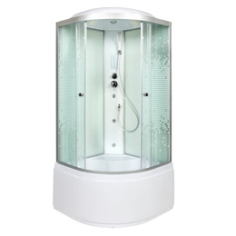 Гидробокс Avacan 80x80 см L980GM+EL, хром/узор (безсиликоновая сборка) - фото 