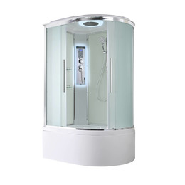 Гидробокс Avacan 120x80 см EM5812LLED, хром/матовое (безсиликоновая сборка) - фото 