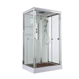 Душевая кабина Avacan 100x80 см V2810, хром/прозрачное (безсиликоновая сборка) - фото 