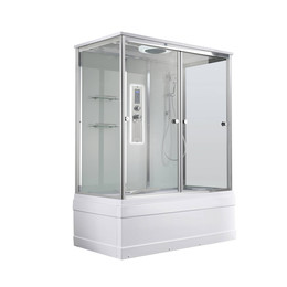 Гидробокс Avacan 170x90 см V5017LED, хром/прозрачное (безсиликоновая сборка) - фото 