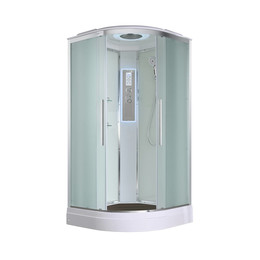 Душевая кабина Avacan 110x110 см EM2011LEDnew, хром/матовое (безсиликоновая сборка) - фото 