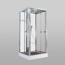 Гидробокс Avacan 100x100 см Z1910LEDMT, хром/прозрачное (безсиликоновая сборка) - фото 