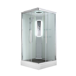 Гидробокс Avacan 90x90 см K2090LED, хром/прозрачное (безсиликоновая сборка) - фото 