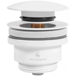 Донный клапан Grocenberg GB106W, белый - фото 