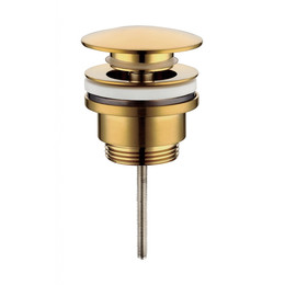 Донный клапан Grocenberg GB106GL, золотой брашированный - фото 