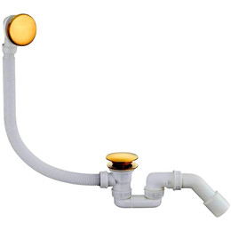 Сифон для ванны автоматический Grocenberg GB230GL, золотой брашированный - фото 