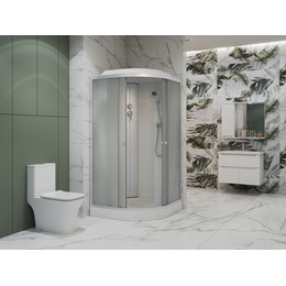 Душевая кабина EvaGold 90х90 см EG210004, хром/матовое - фото 