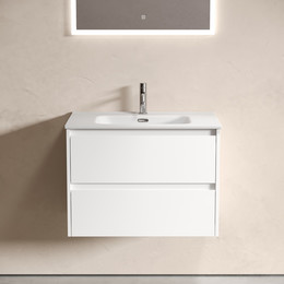 Тумба подвесная с раковиной-столешницей Sancos Libra 70 см LB70W (раковина Element CN7007) - фото 